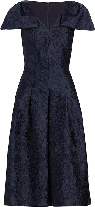 Jacquard Fit-And-Flare Dress