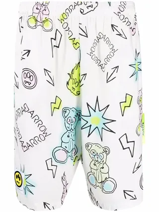 graphic-print Bermuda shorts