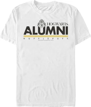 Men's Harry Potter Hogwarts Alumni Hufflepuff T-Shirt - White - Medium