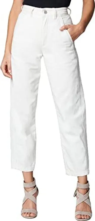 [BLANKNYC] Womens White Denim Bow Leg Pants