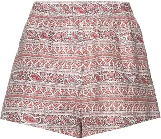 Paisley-Print Linen Shorts