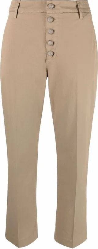 Button-Down Straight-Leg Trousers