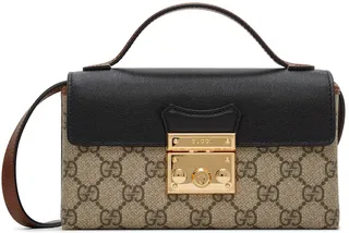 Gucci Beige GG Supreme Mini Padlock Bag