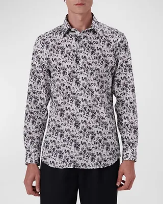 Men's Julian Monochrome Bubbles Shaped Sport Shirt