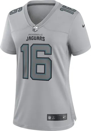 Nike Women's NFL Jacksonville Jaguars Atmosphere (Trevor Lawrence) Fashion Football Jersey in Grey