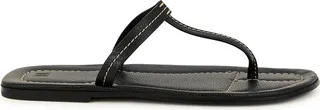 Totême Grained Leather Flip Flops