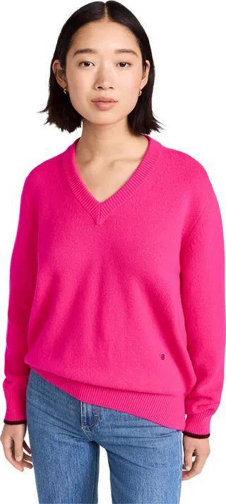 Victoria Beckham Oversized V Neck Sweater