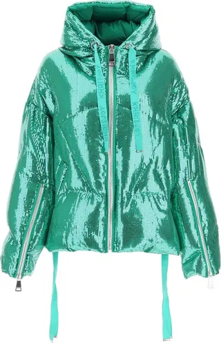 Khris Iconic Paillettes Padded Jacket