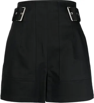 Double-Buckle Detail Shorts