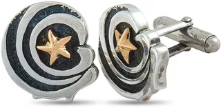 King Baby Silver Eagle Star Cufflinks