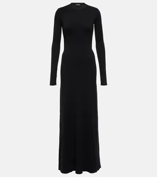Eva cotton and cashmere maxi dress