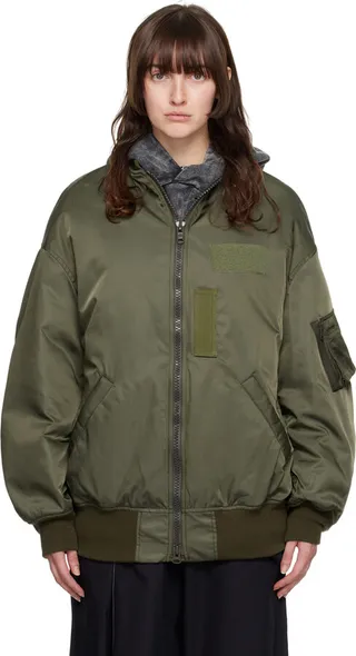 Y's Khaki Insulated Bomber Jacket