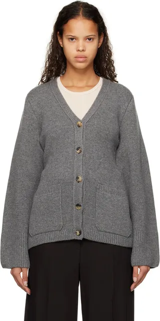 KHAITE Gray 'The Lucy' Cardigan