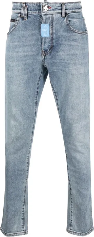 Logo-Plaque Skinny-Cut Jeans