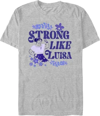 Men's Encanto Strong Like Luisa Ornate Flower T-Shirt - Athletic Heather - 3X Large