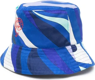 Embroidered-Logo Silk Bucket Hat