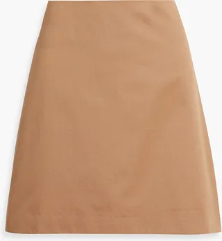 Cotton-twill mini skirt