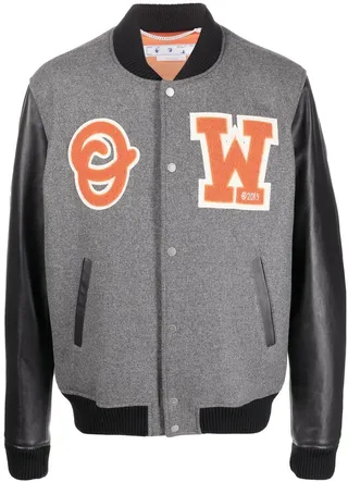 Logo-Lettering Bomber Jacket