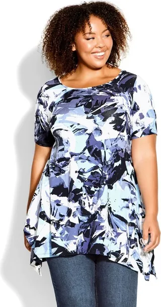 AVENUE | Women's Plus Size Deanne Tunic - navy - 20W