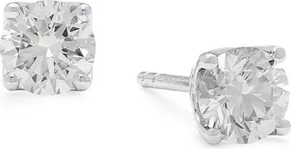 14K White Gold & 1 TCW Diamond Stud Earrings