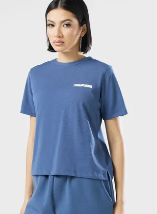 Regular Logo Racer Printed T-Shirt