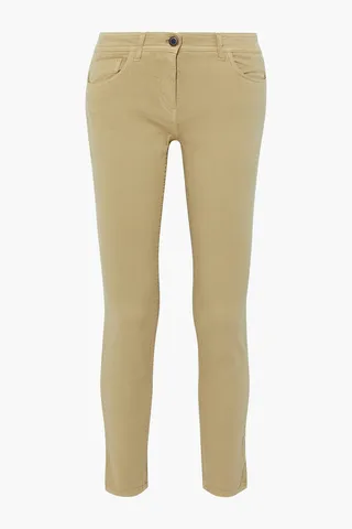 Cropped low-rise skinny jeans
