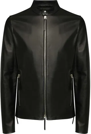 Leather Zip-Up Jacket