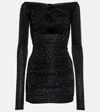 Embellished cutout minidress