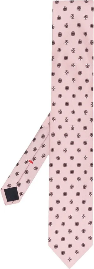 Floral-Print Silk Tie