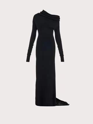 Ferragamo Women One shoulder dress Black