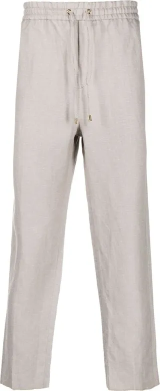 Drawstring-Waist Cropped Trousers