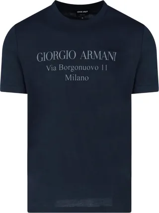 Giorgio Armani Logo Print Crewneck T-Shirt
