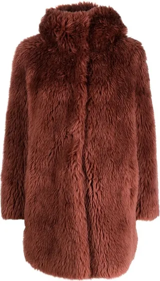 Short Hooded Wool Coat
