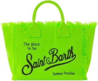 Colette Fluo Green Cotton Canvas Bag