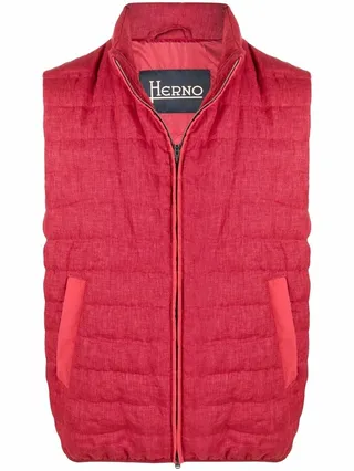 Zip-Front Sleeveless Padded Gilet