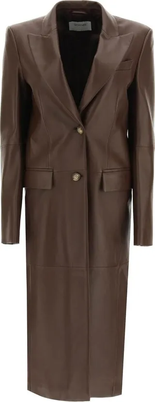 Girone Leather Trench Coat