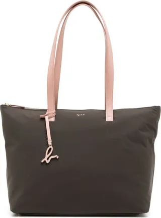 Logo-Charm Tote Bag