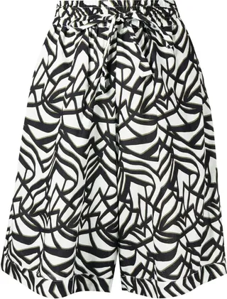 Geometric-Print Bermuda Shorts