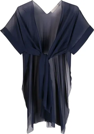 Transparent Tie-Up Tunic
