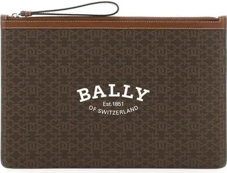 Bally All-Over Monogram Printed Pouch