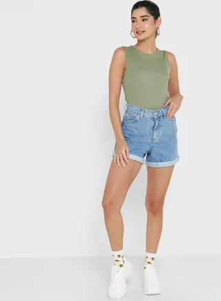 High Waist Denim Shorts