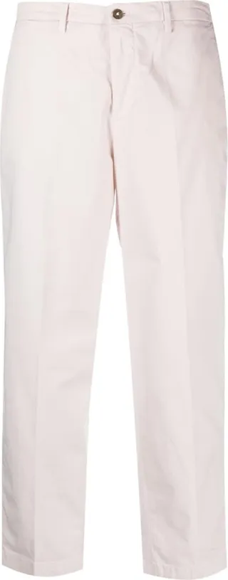 Pressed-Crease Cotton Straight Trousers