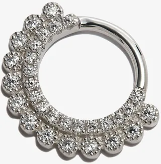 14K White Gold Apsara Cubic Zirconia Earring