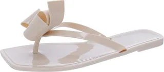 BOW JELLY Womens Flip Fop Casual Thong Sandals