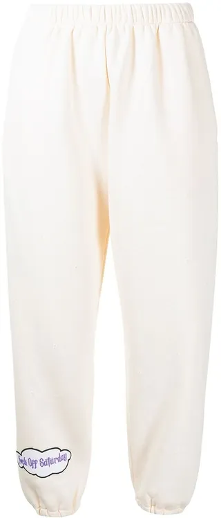 Saturday distressed jersey trackpants