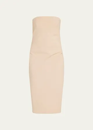 Bernard Strapless Wool Midi Dress