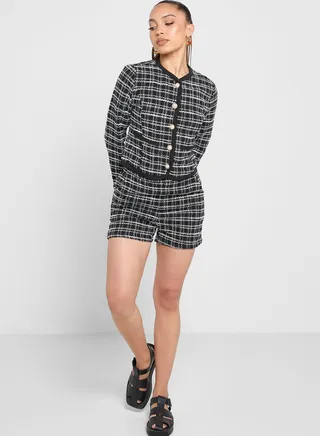 Tweed Jacket And Short Set