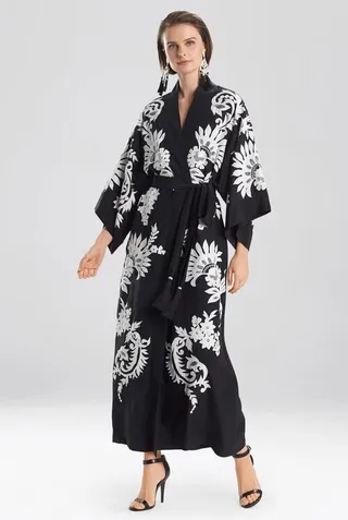 Couture Mantilla Scroll Embroidery Robe