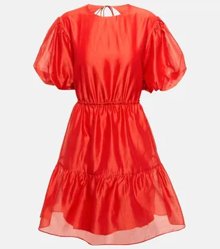 Lucelia cotton and silk minidress