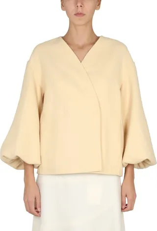 Jil Sander V-Neck Drop Shoulder Jacket